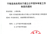 宁陵县商务局关于建立公平竞争审查工作制度的通知