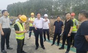 县委常委、统战部部长朱国瑞调研吴王沟下清水河水生态修复项目建设